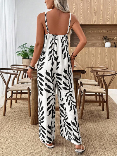 Breezy | Tropical Wide Leg Jumpsuit