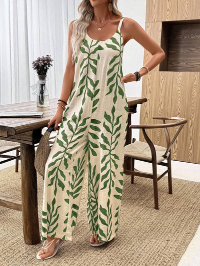 Breezy | Tropical Wide Leg Jumpsuit