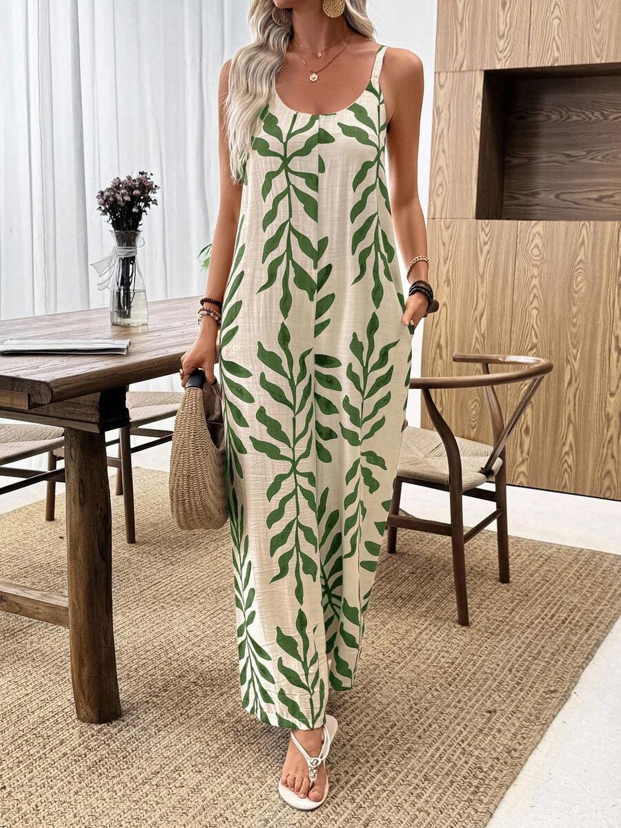 Breezy | Tropical Wide Leg Jumpsuit
