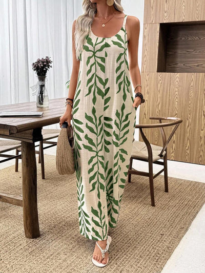 Breezy | Tropical Wide Leg Jumpsuit