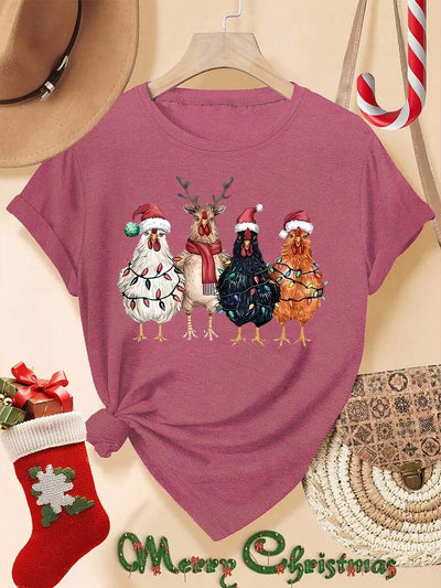 Jolly | Festive Santa Chick T-Shirt