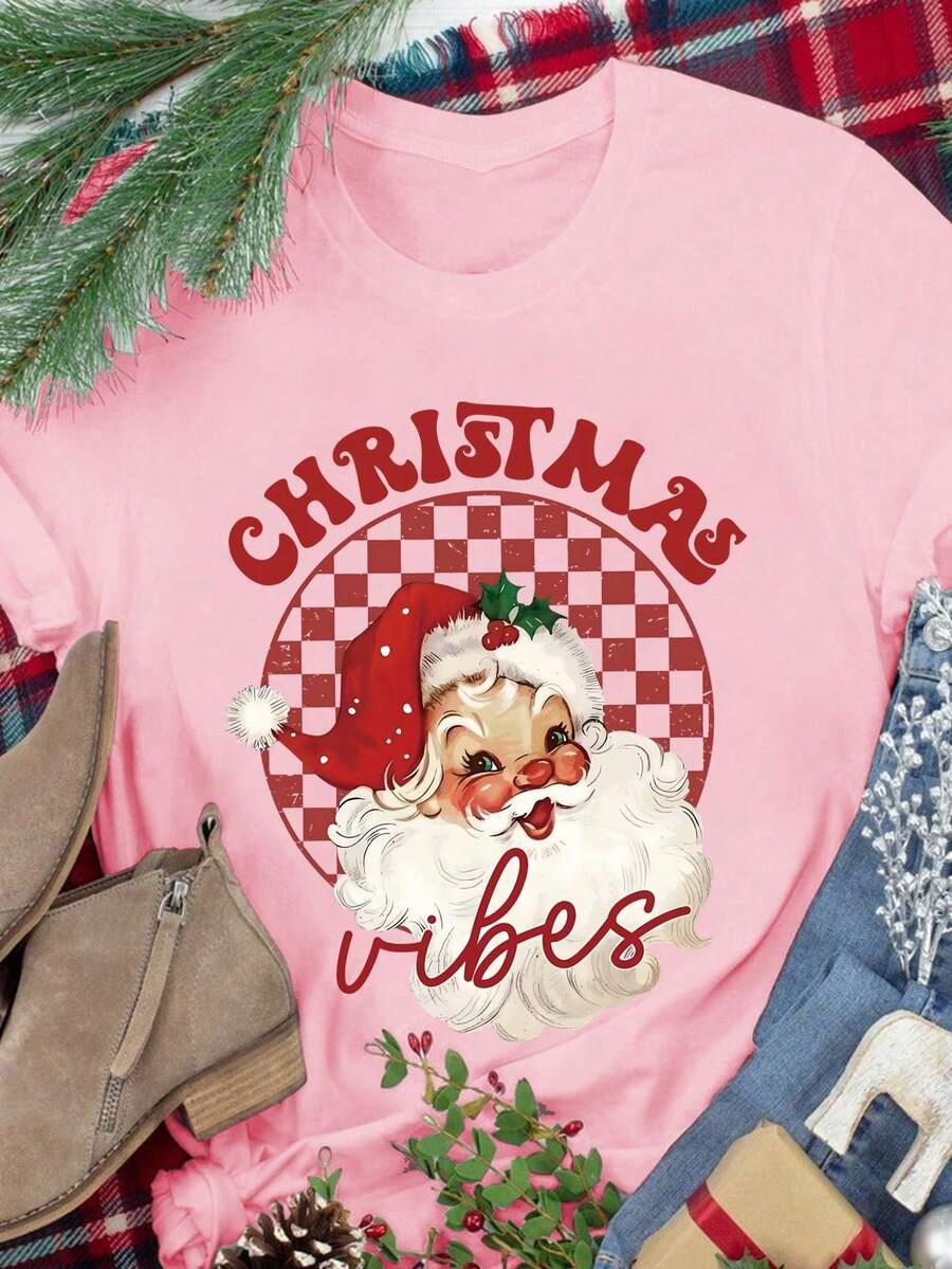 Jolly | Retro Santa Christmas Tee