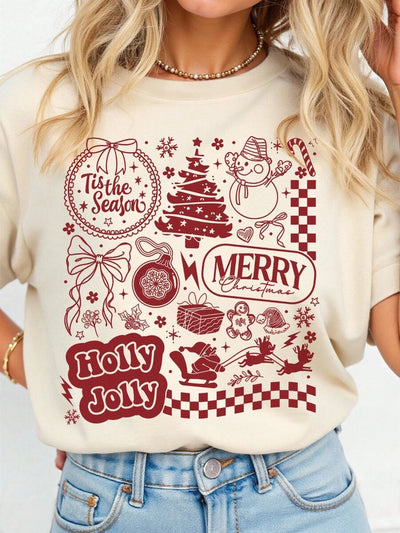 Cozy | Retro Christmas Print Tee