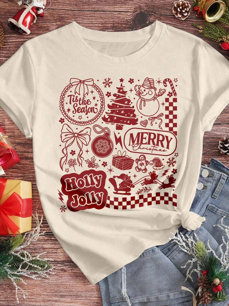 Cozy | Retro Christmas Print Tee