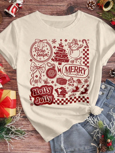Cozy | Retro Christmas Print Tee
