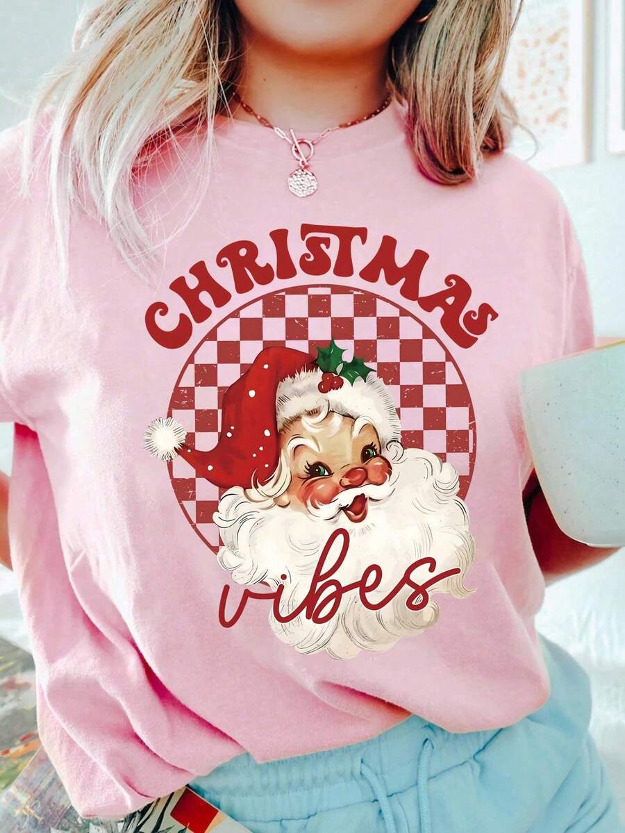 Jolly | Retro Santa Christmas Tee