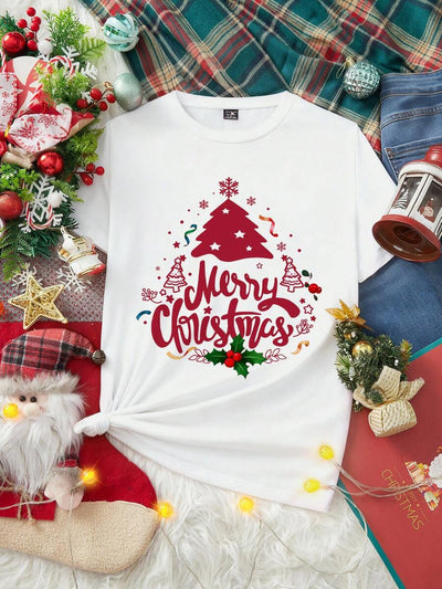 Merry | Hand-Painted Christmas Tee