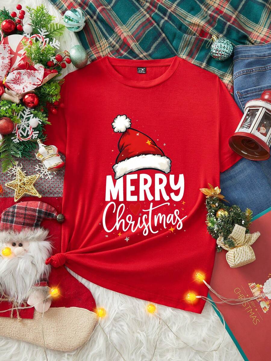 Merry | Hand-Painted Christmas Tee