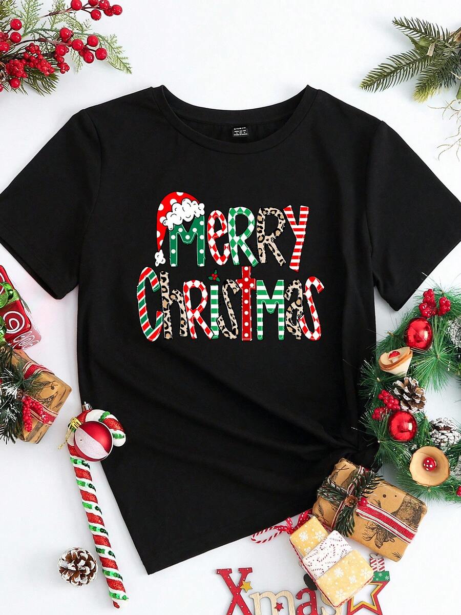 Merry | Hand-Painted Christmas Tee