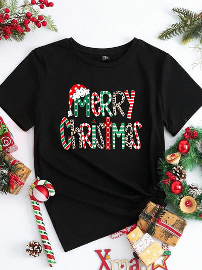 Merry | Hand-Painted Christmas Tee