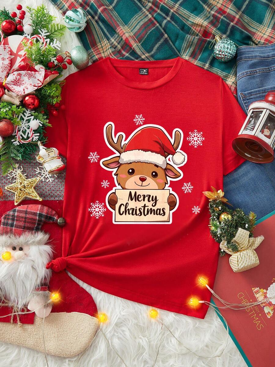 Merry | Hand-Painted Christmas Tee