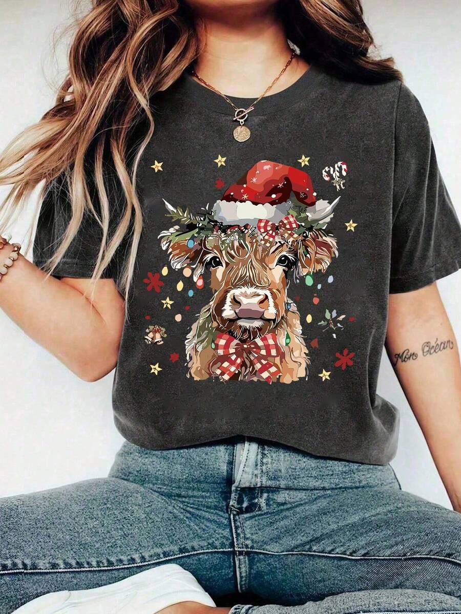 Blinky | Festive Cow T-Shirt