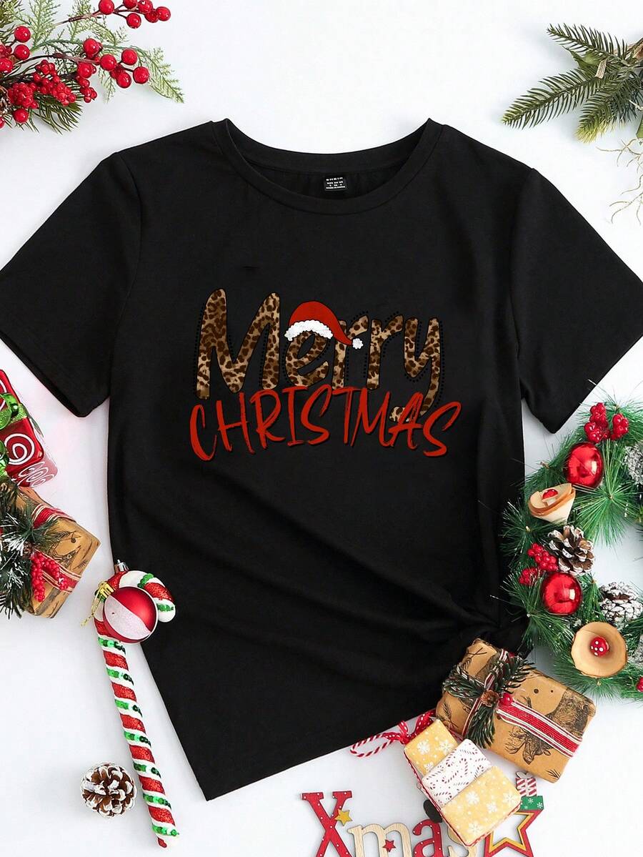 Merry | Hand-Painted Christmas Tee