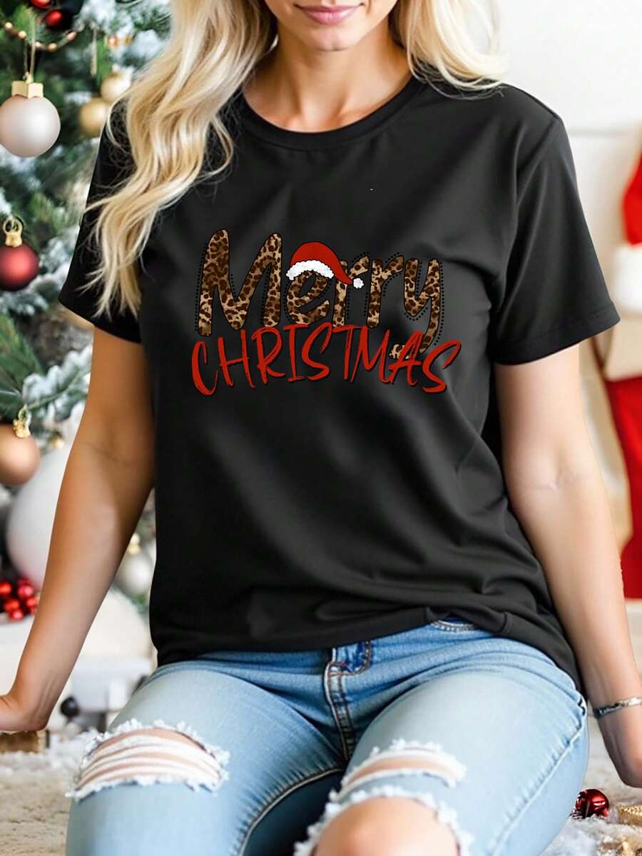 Merry | Hand-Painted Christmas Tee