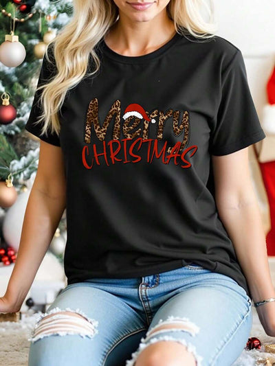 Merry | Hand-Painted Christmas Tee