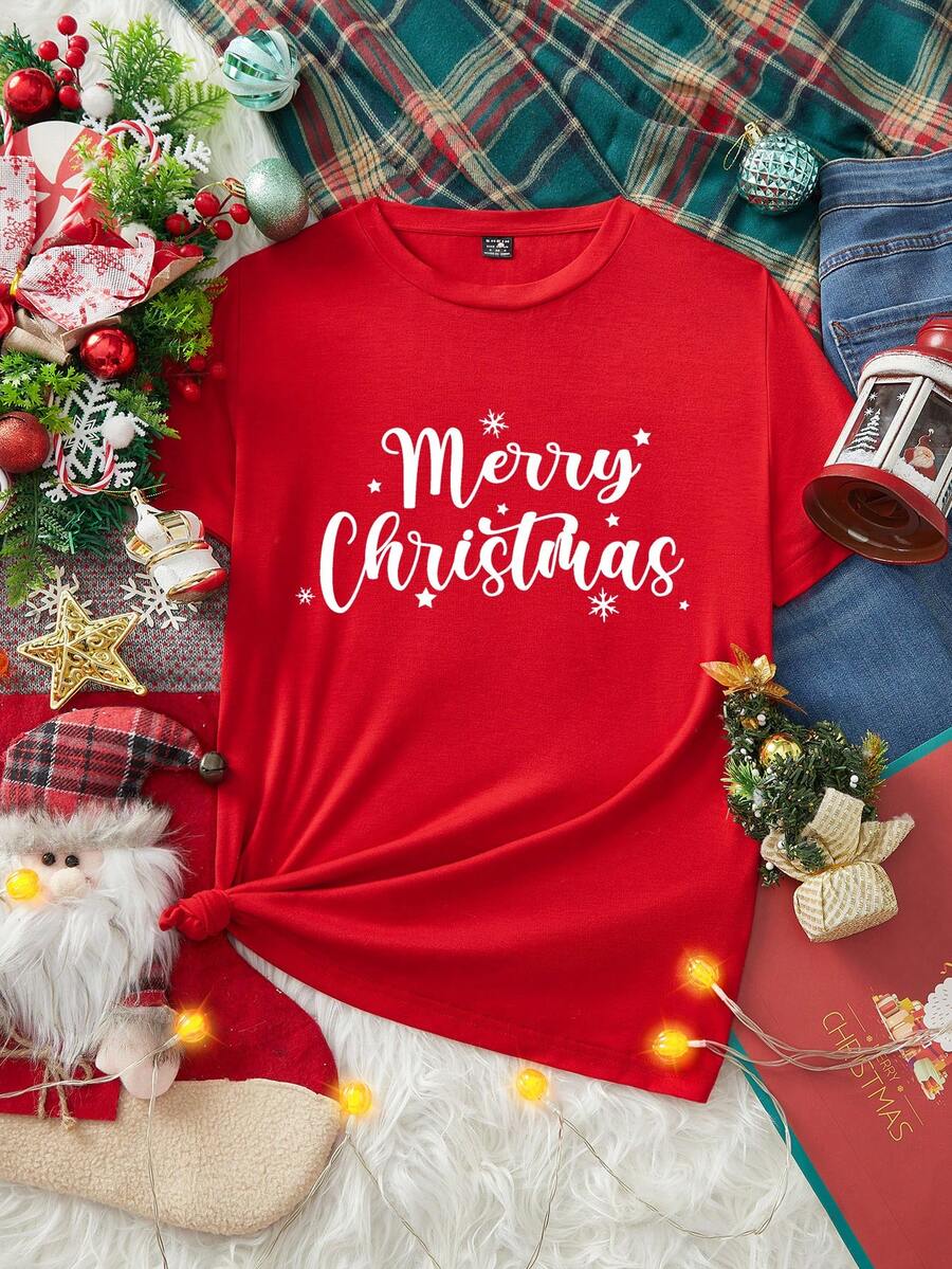 Merry | Hand-Painted Christmas Tee