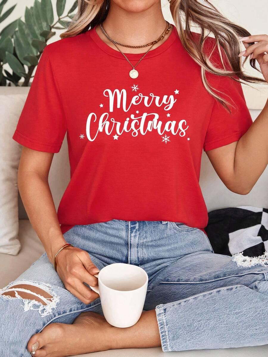 Merry | Hand-Painted Christmas Tee