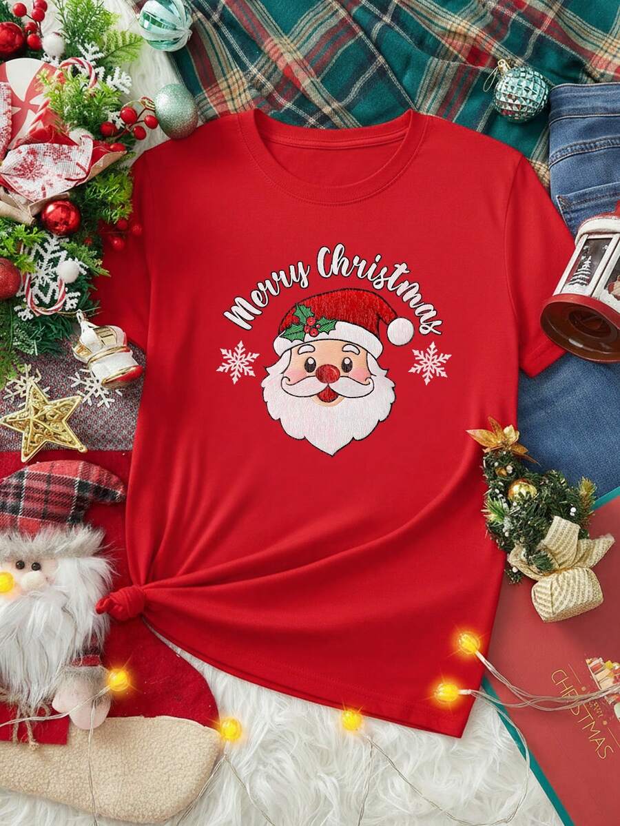 Merry | Hand-Painted Christmas Tee