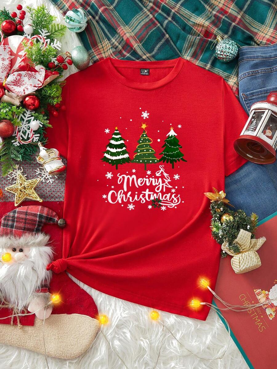 Merry | Hand-Painted Christmas Tee