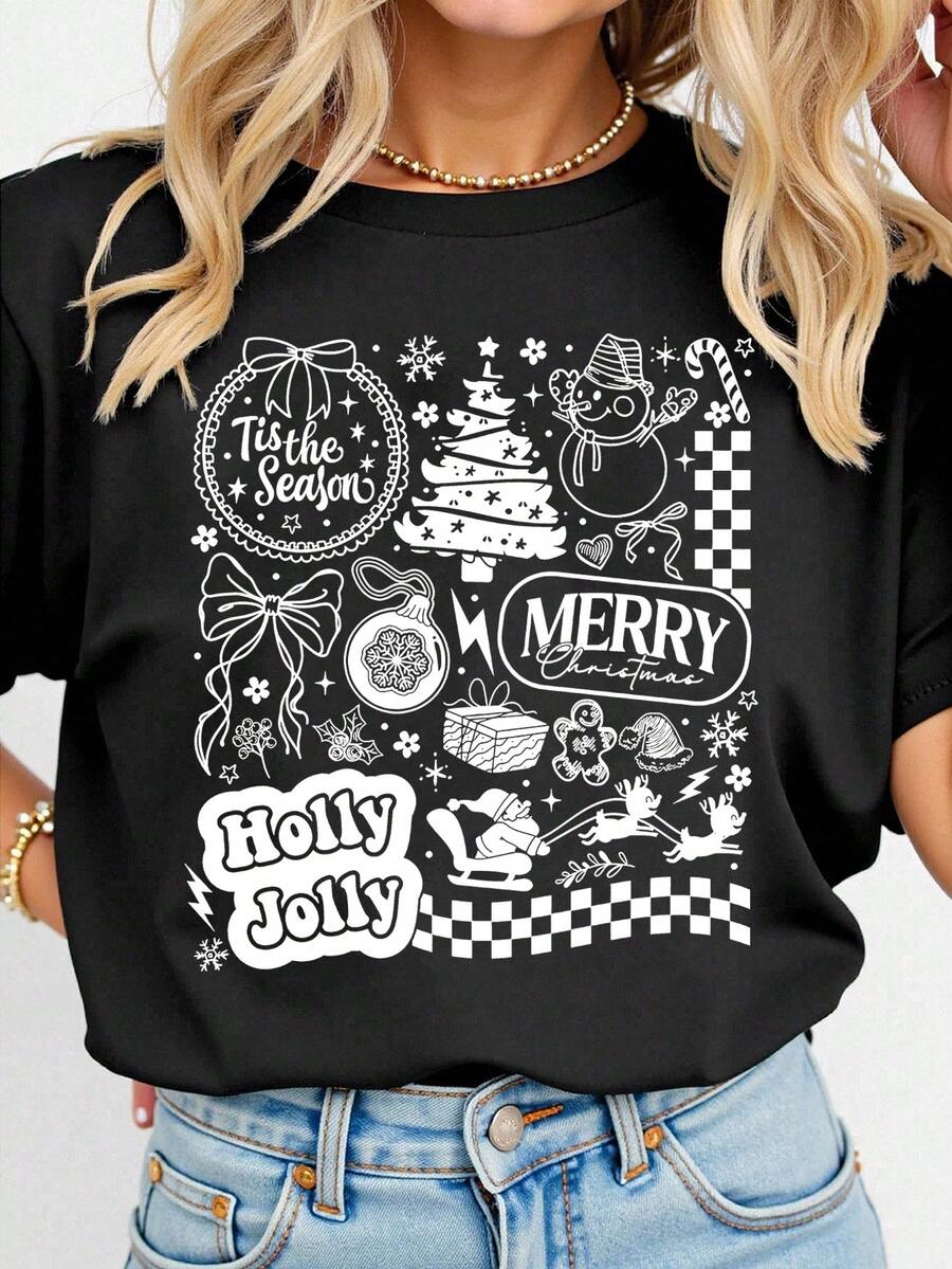Cozy | Retro Christmas Print Tee