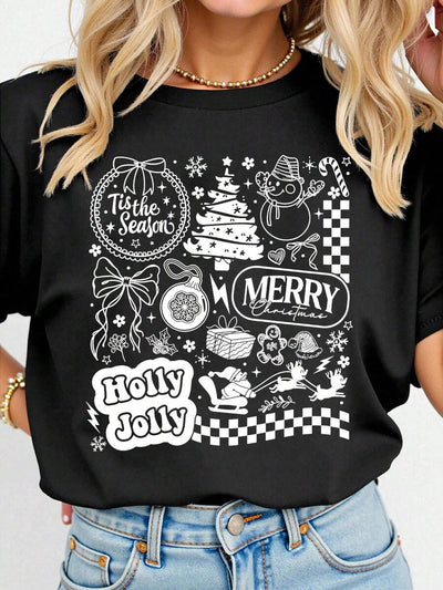 Cozy | Retro Christmas Print Tee