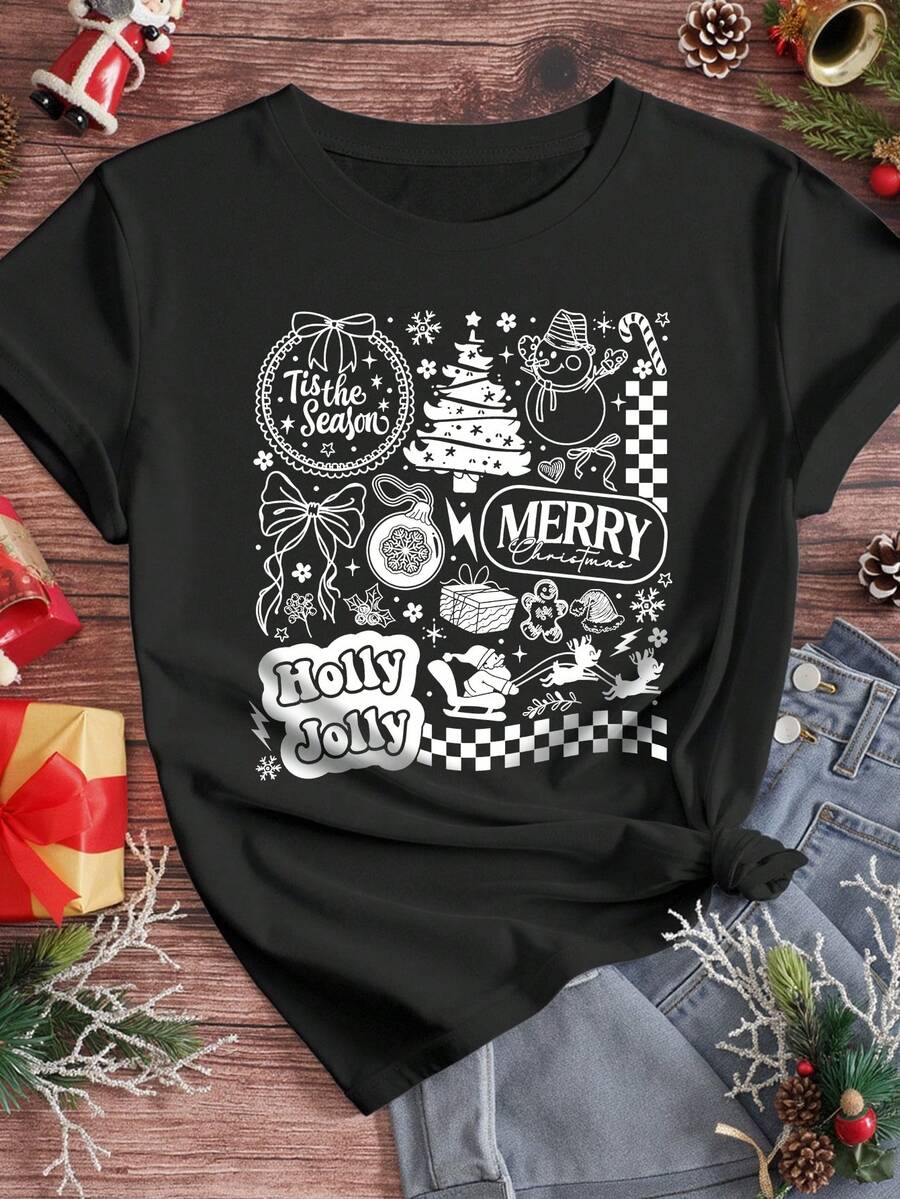 Cozy | Retro Christmas Print Tee