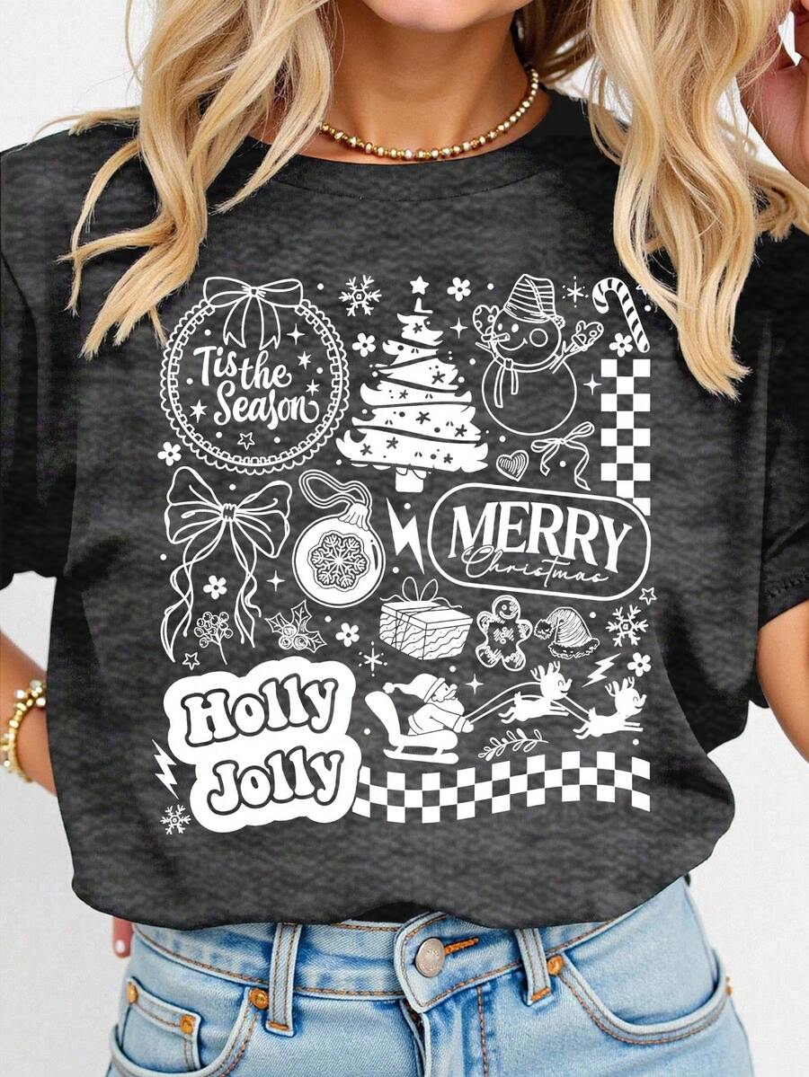 Cozy | Retro Christmas Print Tee