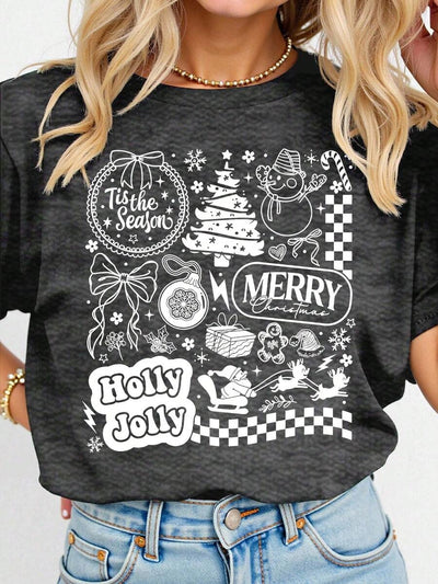 Cozy | Retro Christmas Print Tee