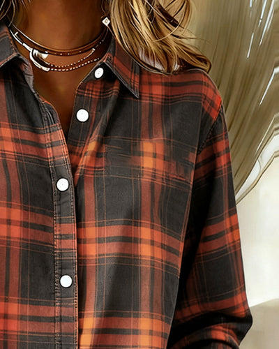 Breezy | Casual Plaid Lapel Shirt