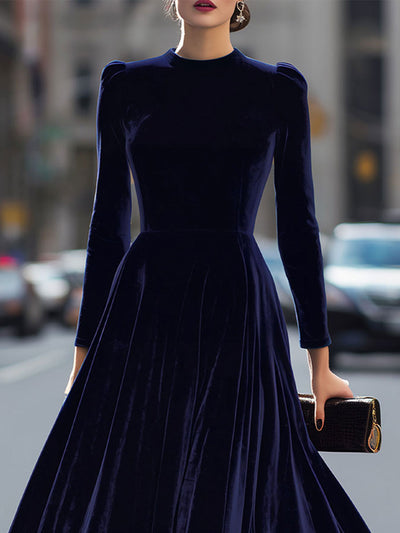 Elara | Chic Navy Midi Dress