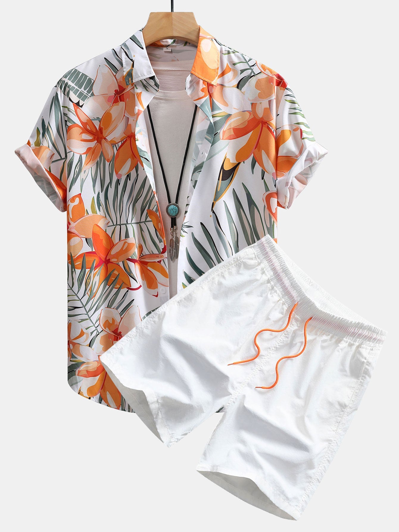 Breezy | Flower Print Shirt & Shorts