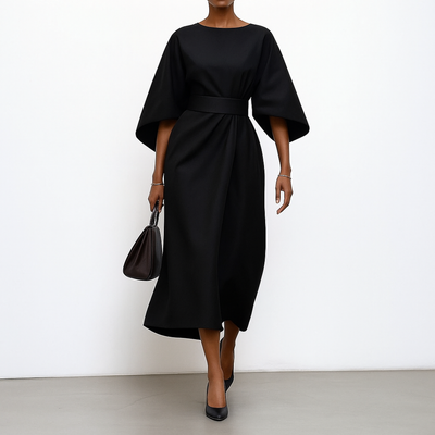 Eldra | Luxurious Batwing Maxi Dress