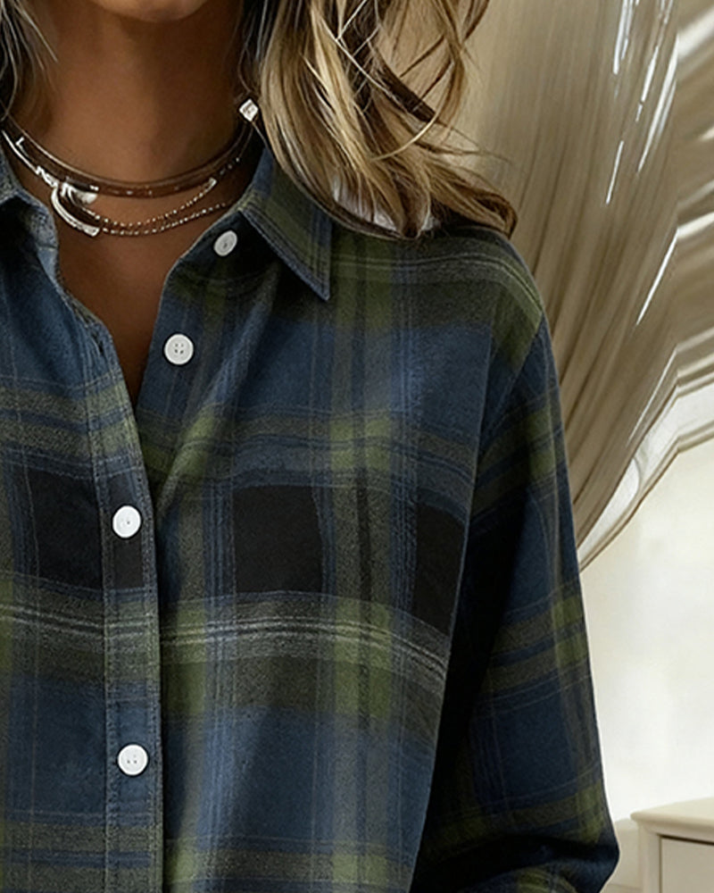 Breezy | Casual Plaid Lapel Shirt