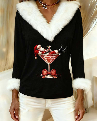 Cozy | Plush Christmas Long Sleeve Top