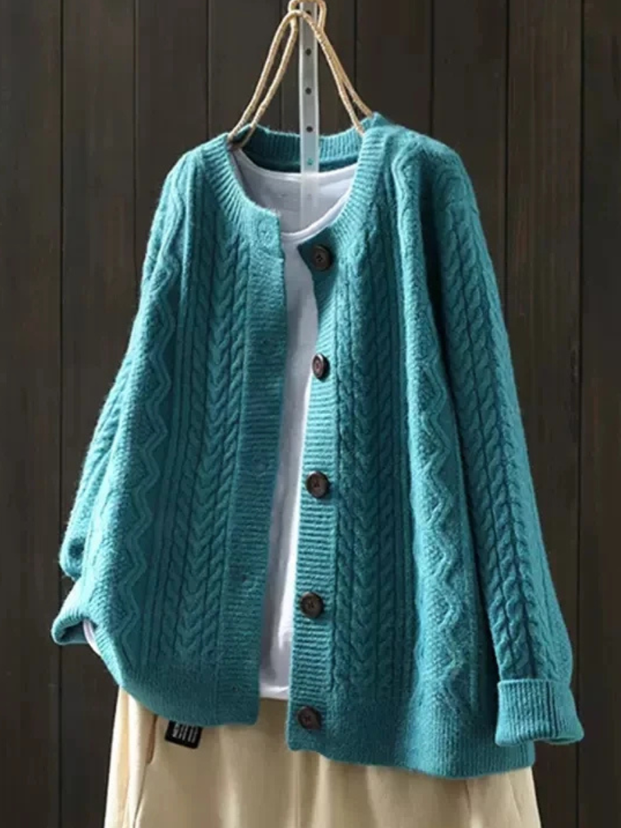 Mila | Cozy Cable Knit Cardigan