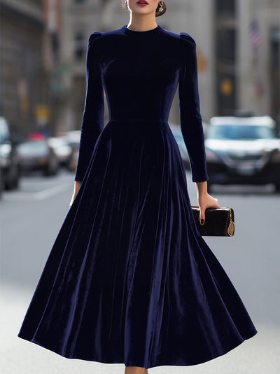Elara | Chic Navy Midi Dress