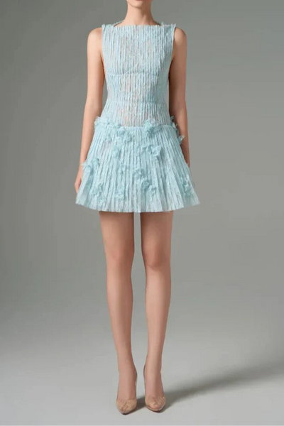 Aqua | Sleeveless Lace Mini Dress