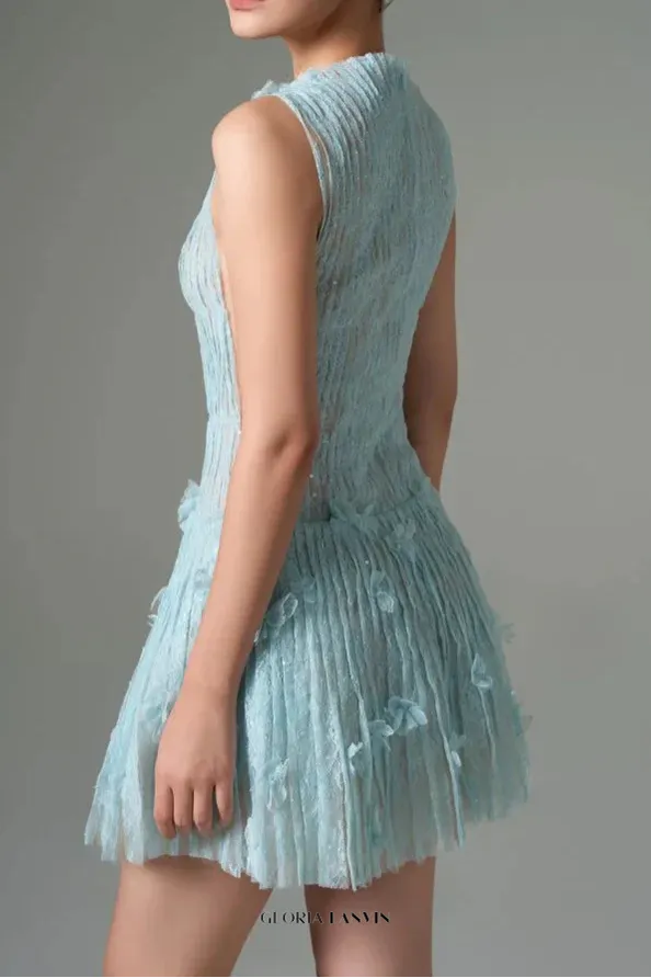 Aqua | Sleeveless Lace Mini Dress