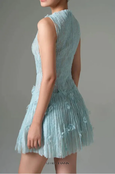 Aqua | Sleeveless Lace Mini Dress