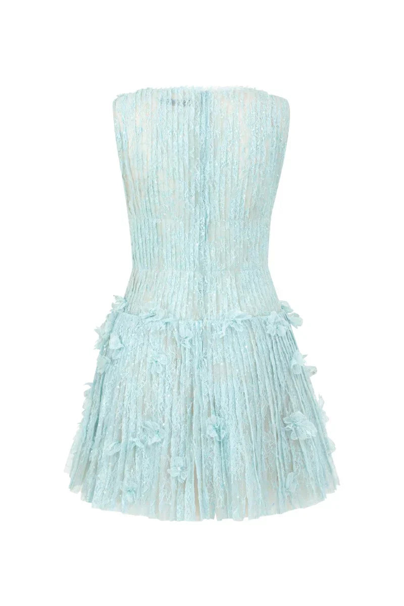 Aqua | Sleeveless Lace Mini Dress