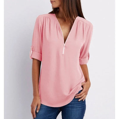 Gwen | Stylish Zipper Blouse