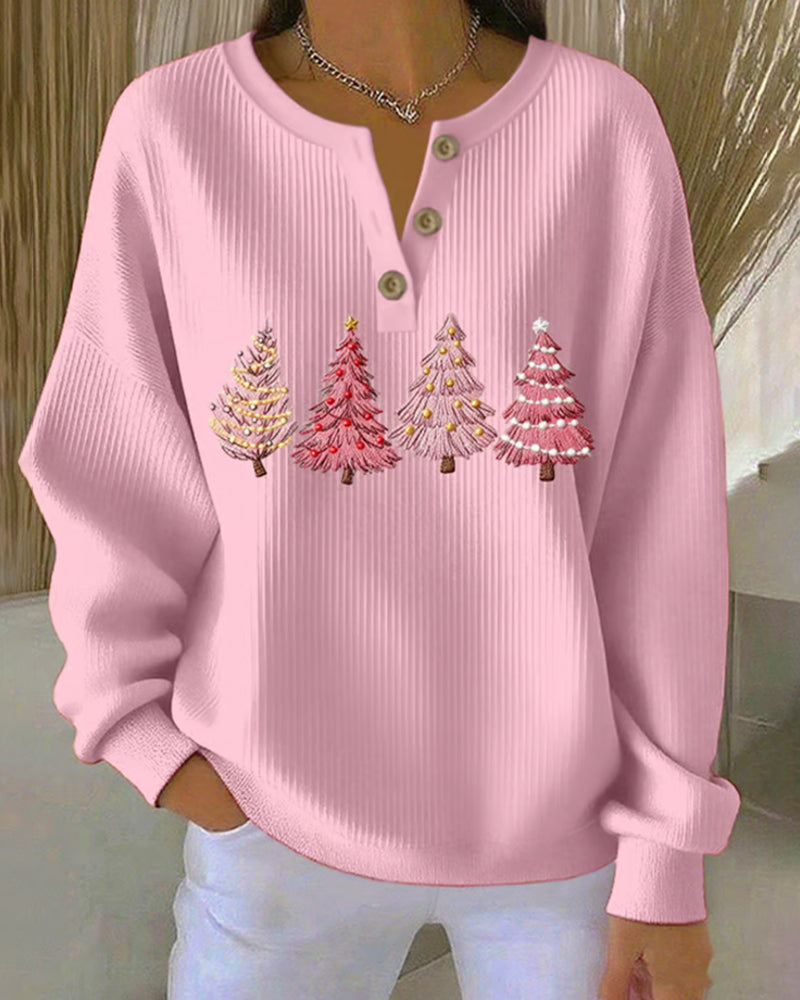 Tinsel | Festive Tree Print Sweatshirt