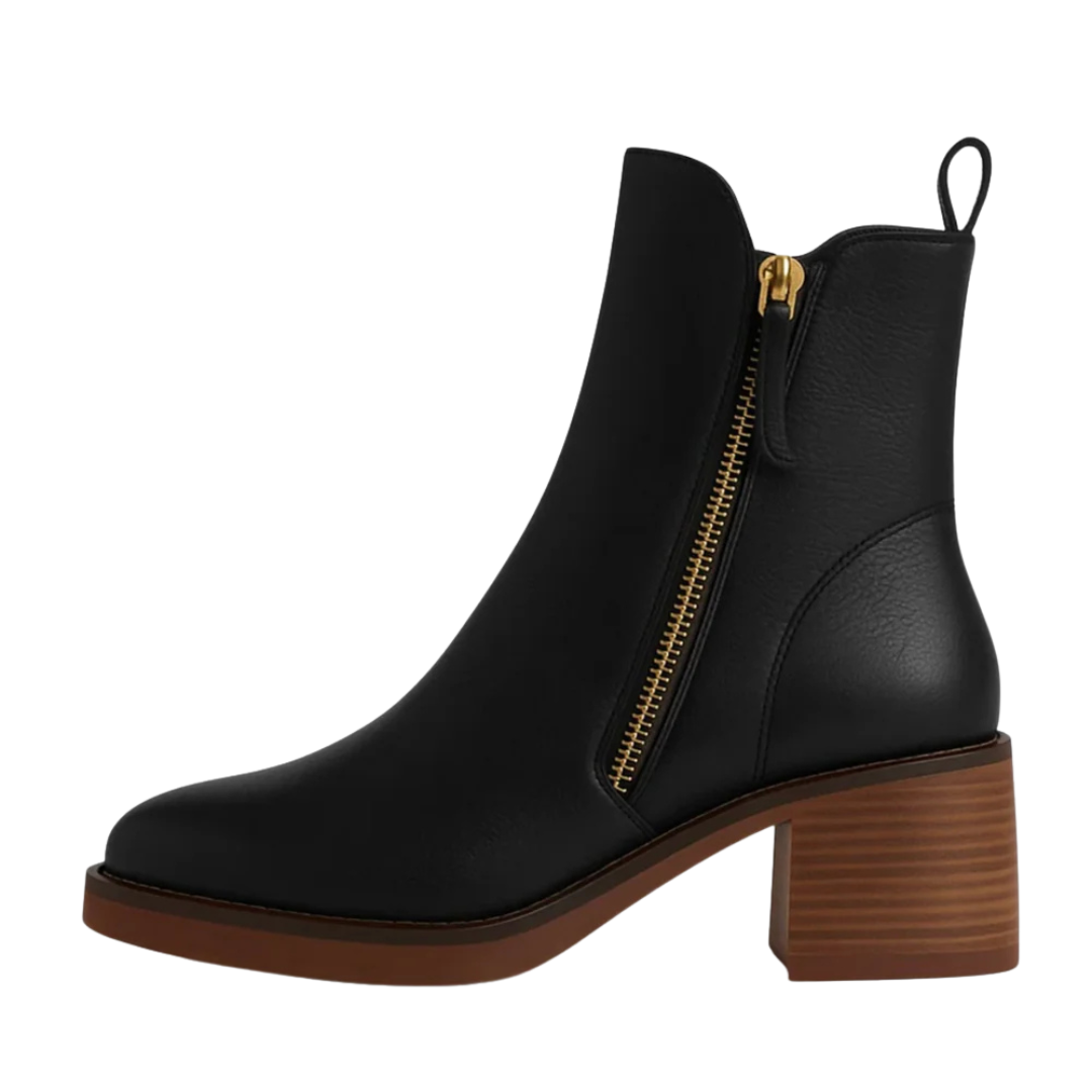 Zara | Chic Leather Ankle Boots
