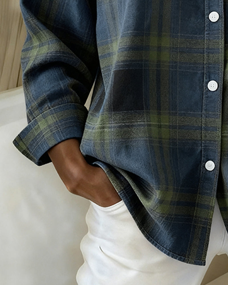 Breezy | Casual Plaid Lapel Shirt