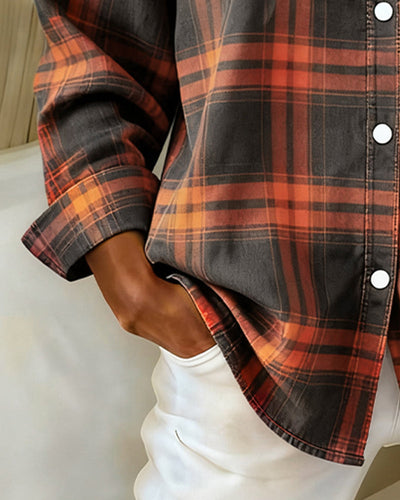 Breezy | Casual Plaid Lapel Shirt