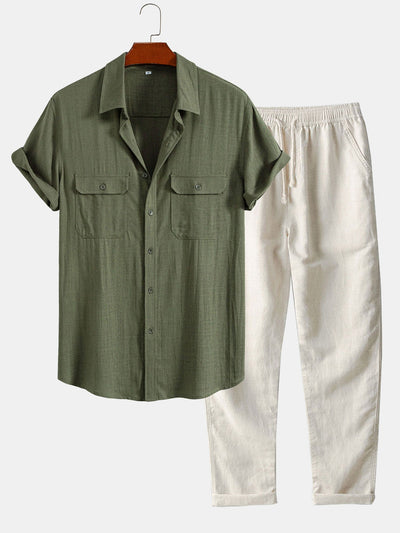 Breezy | Utility Shirt & Linen Trousers
