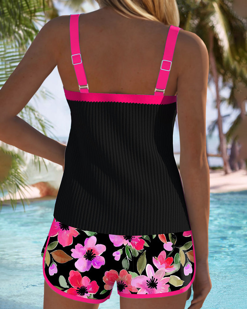 Luna | Chic Floral Tankini Set