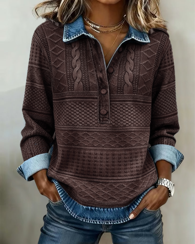 Maverick | Trendy Half Button Sweatshirt