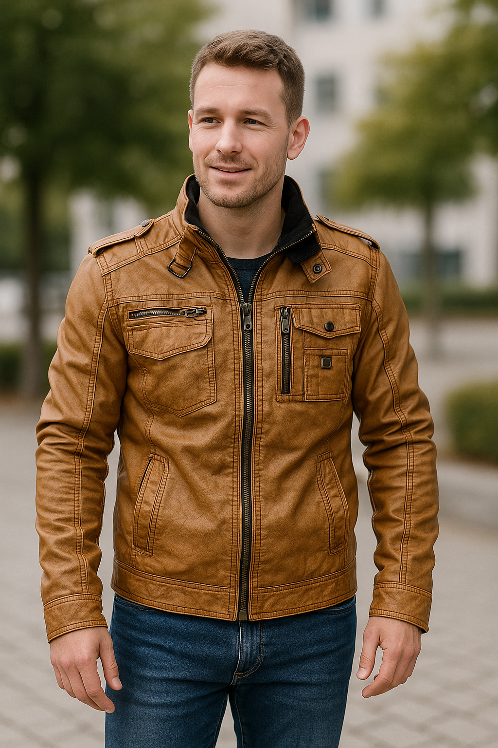 Ryder | Chic PU Biker Jacket