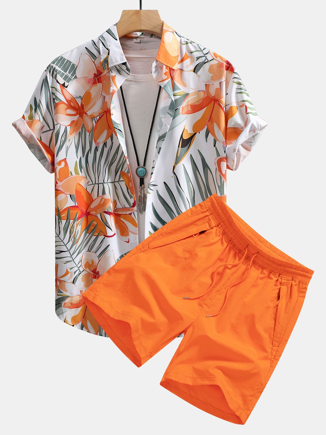 Breezy | Flower Print Shirt & Shorts